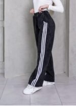 Pantalón palazo con líneas color negro - foto 4