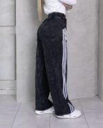 Pantalón palazo con líneas color negro - foto 5