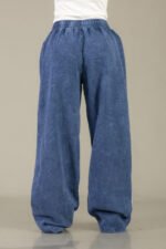 Pantalón palazo procesado con línea en color azul - foto 20