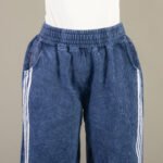 Pantalón palazo procesado con línea en color azul - foto 21