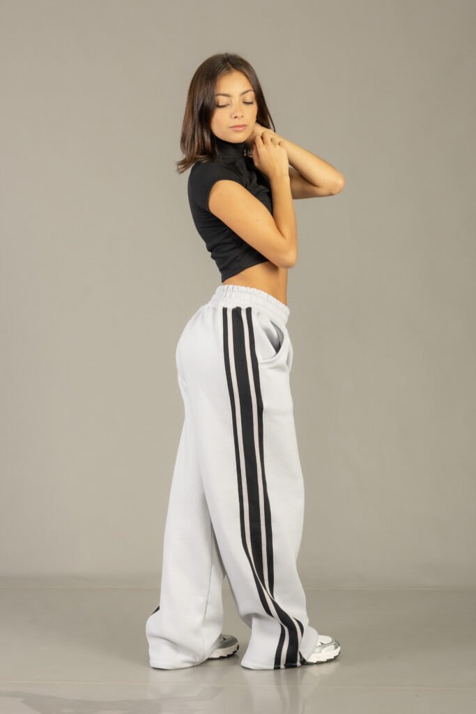 Pantalón palazo combinado friza peinado - foto 6