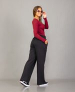 Pantalón palazo de friza peinado - foto 5