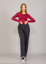 Pantalón palazo de friza peinado - foto 7