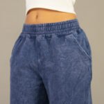 Pantalón palazo procesado liso color azul - foto 10