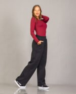Pantalón palazo de friza peinado - foto 9